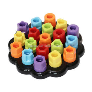 Colonna Partita Blocchi di Costruzione Robusta Pioli <span class=keywords><strong>Puzzle</strong></span> Geometrica Stack Giocattolo - Product Image 3