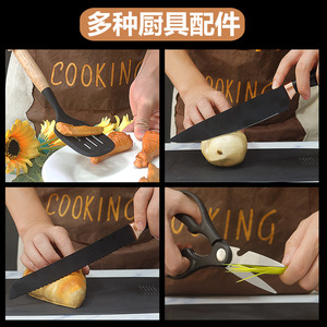 Sartén antiadherente de 19 piezas, espátula de silicona, juego de cuchara para sopa, utensilios de cocina domésticos de grado alimenticio, apto para lavavajillas, Kit de herramientas al por mayor - Product Image 2