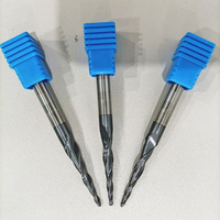 Fraise à queue conique à 2 dents en carbure, diamètre 3mm-10mm, pour fraisage CNC, gravure sur bois, ODM OEM personnalisé