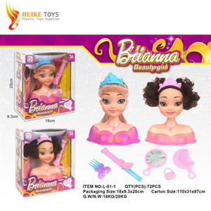 2025 nouveau populaire en plastique mode <span class=keywords><strong>maquillage</strong></span> bricolage coiffure pratique fille poupée vente fille habiller jouets en plastique bébé tête de poupée ensemble - Product Image 1