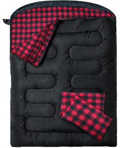 <span class=keywords><strong>Sac</strong></span> <span class=keywords><strong>de</strong></span> <span class=keywords><strong>couchage</strong></span> <span class=keywords><strong>double</strong></span> adulte avec flanelle et 2 oreillers, <span class=keywords><strong>grand</strong></span> tapis <span class=keywords><strong>de</strong></span> <span class=keywords><strong>couchage</strong></span> camping pour 2 personnes, adapté au temps <span class=keywords><strong>froid</strong></span> - Product Image 5