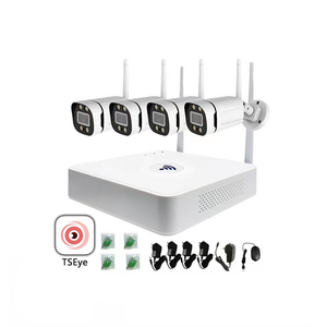 Kit de Cámara de Seguridad para el Hogar de 4 Canales y 2MP con Visión Nocturna, NVR, 4 Cámaras Exteriores Impermeables, Kit Wifi, Pantalla de 4 Canales - Product Image 1