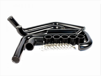 Pièces de course automobile de voiture argentée Système de refroidissement turbo Tuyau en aluminium Kit de tuyau de refroidisseur intermédiaire pour Holden Commodore VL RB30