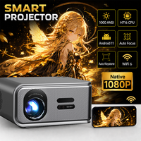 Projecteur 4K 30000 Lumens Android 11 Prise en charge du Wi-Fi Décodage vidéo HD Intégré Modem TV numérique DVB-T2 Home Cinéma