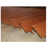 Conception moderne Vente en gros Bordure de jardin en acier corten Bordure rectangulaire imperméable en bois pour ornements de jardin