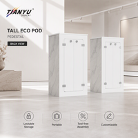 Mostrador de Recepción de Aluminio Resistente con Luces LED, Centro de Información Portátil para Ferias Comerciales, Podio Modular para Exhibiciones con Puerta con Cerradura