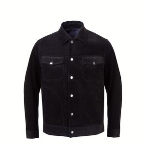 Chaqueta Bomber con Cuello Camisero para <span class=keywords><strong>Hombre</strong></span>, Corte Ajustado, Chaqueta Bomber de Algodón, <span class=keywords><strong>Sobrecamisa</strong></span> de Pana, Chaqueta Camisera para <span class=keywords><strong>Hombre</strong></span> 2025 - Product Image 1