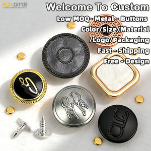 Botones y remaches de metal para vaqueros con logotipo personalizado del fabricante Aleación de zinc/latón con patrones de seta y estrella para ropa - Product Image 1