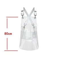 FYD gros Tpu Transparent Salon tablier épais coiffeur imperméable sans manches tablier pour salon de manucure
