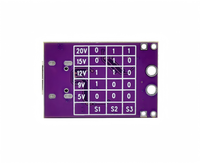 Déclencheur de charge rapide PD/QC/AFC prend en charge les sorties de tension fixes de 5V, 9V, 12V, 15V et 20V.