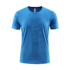 2025 Tùy Chỉnh Khô Phù Hợp Của Nam Giới Chạy T-Shirt Chất Lượng Cao <span class=keywords><strong>Polyester</strong></span> 90% Spandex 10% Thể Thao In Dệt Kim Vải - Product Image 5