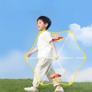 <span class=keywords><strong>Parapluie</strong></span> <span class=keywords><strong>transparent</strong></span> pour enfants, manuel, à long manche, motif dessin animé, mignon, sécurisé, à bords arrondis, pour la maternelle et l'école - Product Image 1