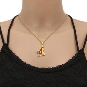 Collar <span class=keywords><strong>de</strong></span> <span class=keywords><strong>mapa</strong></span> del mundo <span class=keywords><strong>de</strong></span> Hip-Hop, collar <span class=keywords><strong>de</strong></span> <span class=keywords><strong>mapa</strong></span> <span class=keywords><strong>de</strong></span> país <span class=keywords><strong>de</strong></span> África personalizado con esmalte <span class=keywords><strong>de</strong></span> aceite, collar con colgante <span class=keywords><strong>de</strong></span> acero inoxidable en forma <span class=keywords><strong>de</strong></span> <span class=keywords><strong>mapa</strong></span> <span class=keywords><strong>de</strong></span> <span class=keywords><strong>Camerún</strong></span> - Product Image 5