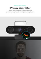 Orijinal fabrika USB Mini Webcam Ringlight 2K akışı PC kamera ile Laptop için CMOS görüntü sensörü otomatik odaklama gizlilik fonksiyonu