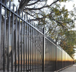 Panneaux <span class=keywords><strong>de</strong></span> clôture en fer forgé pour jardin, clôtures tubulaires en acier métallique pour extérieur, clôture moderne en fer forgé et acier zingué - Product Image 3