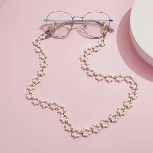 <span class=keywords><strong>Cordon</strong></span> de <span class=keywords><strong>lunettes</strong></span> optiques en néoprène pour femmes, câble en métal, forme de perle, sangle de chaîne, câble de <span class=keywords><strong>lunettes</strong></span> de soleil, nouveau, - Product Image 1