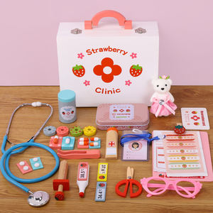 Jeu de rôle de <span class=keywords><strong>docteur</strong></span> <span class=keywords><strong>en</strong></span> <span class=keywords><strong>bois</strong></span> Montessori Jeu d'apprentissage éducatif pour enfants garçons et filles - Product Image 4