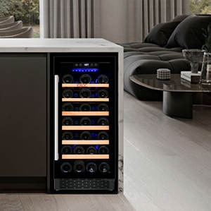 JOSOO 36 şişe küçük ekran şarap mahzeni buzdolabı soğutucu inşa <span class=keywords><strong>mini</strong></span> şarap soğutucu dolabı soğutma kompresör - Product Image 1