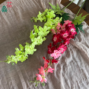 Fleurs artificielles Larkspur en soie, décoration murale florale pour mariage, banquet, salle de réception - Product Image 2