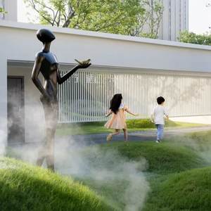 Система холодного Тумана Высокого Давления наружное охлаждающее оборудование полный набор музыкальный фонтан для ландшафтного тумана от производителя - Product Image 2