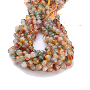 Perles de pierres précieuses d'agate naturelle pour la fabrication de bijoux 8 mm de hauteur 2137 - Product Image 1