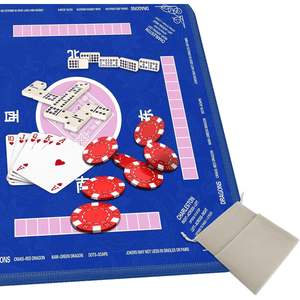 Tapete de mesa de Mahjong verde, accesorio de juego antideslizante de melamina para 4 jugadores, diseño de clásicos chinos - Product Image 5