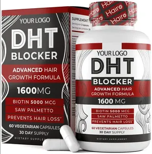 OEM biotina DHT bloqueador a base de hierbas para el crecimiento del cabello promover vitamina suplemento nutricional cápsulas píldoras fabricante profesional