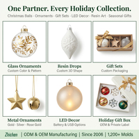 Boules de Noël personnalisées de luxe, faites à la main, style moderne, boule de Noël en verre, ornement pour arbre de Noël, décoration de fête