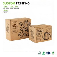 Boîtes personnalisées en carton ondulé à trois plis avec doublure en kraft, imprimées en mono kraft pour les marques d'appareils électroménagers
