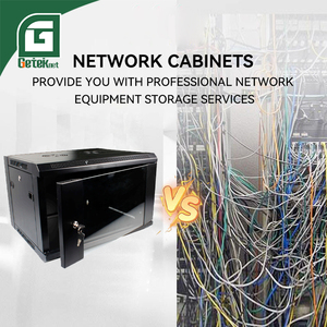 GETEKnet OEM 19 <span class=keywords><strong>Rack</strong></span> montable en <span class=keywords><strong>rack</strong></span> 6U 26U 16U 12U 9U 4RU 4U en acier inoxydable avec base, armoire de serveur murale pour réseau de données avec PDU - Product Image 6
