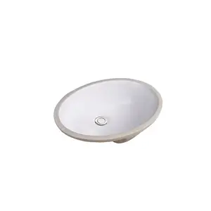 Commercial Unique Oval Modern White Art Deck Mounted Bathroom Vanity Ceramic Sink