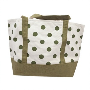 Handmade Indian Cotton <b>Quilted</b> Vintage Tote Bag Women 18 Floral Print Reusable Shopping Shoulder Bag ZIP Chains White Background - Product Image 1