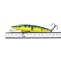 Appât dur coulant de brochet articulé stocké 105mm 17.4g pêche méné plongée 1.8m leurre de pêche grand combattant