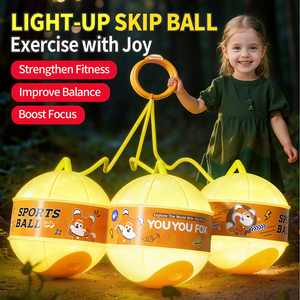 Juguete Creativo Unisex de Plástico ABS con Luces Intermitentes para Saltar al Tobillo |   Juego de Fitness Deportivo al Aire Libre para Niños de 3 a 8 Años, <span class=keywords><strong>Pelota</strong></span> para Saltar y Balancear - Product Image 4