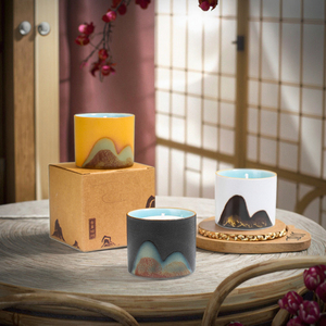 Custom Ceramic Jar Handmade Chinese Wind Style <strong>50G</strong> Soy Wax Scented <strong>Candle</strong> Aromatherapy Non Toxic Home Decoration Wedding Holiday - Product Image 6