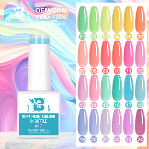 BOZLIN Hema Free tanpa panas Gel Builder dalam botol pabrik kustom 10ml BIAB Gel cair OEM Hard Gel Builder untuk ekstensi kuku - Product Image 1