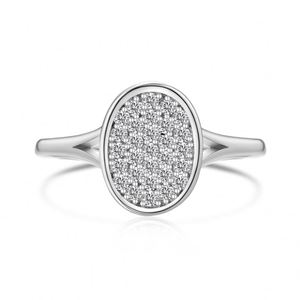 Dylam Fine Bulk <b>Silver</b> Jewelry Personalized <b>Statement</b> Design S925 <b>Silver</b> 5A Zirconia Oval Bean Shape <b>Rings</b> Special Design <b>Ring</b> - Product Image 1
