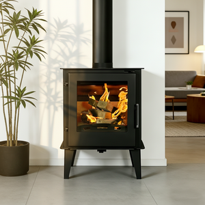 Chimenea <span class=keywords><strong>de</strong></span> <span class=keywords><strong>Leña</strong></span> para Interiores <span class=keywords><strong>de</strong></span> Tamaño Pequeño, Estufa <span class=keywords><strong>de</strong></span> <span class=keywords><strong>Leña</strong></span> que Ahorra Espacio <span class=keywords><strong>con</strong></span> Diseño <span class=keywords><strong>de</strong></span> <span class=keywords><strong>Puerta</strong></span> <span class=keywords><strong>de</strong></span> Vidrio - Product Image 3