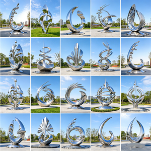Escultura de Acero Inoxidable Espejado W24, Estatua de Animal Metálica para Decoración de Interiores de Centros Comerciales - Product Image 4