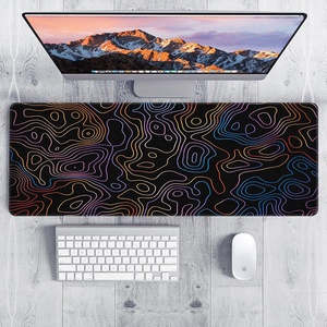 FX Black Heat Transfer Computer Mouse Pads with Embedded Edge Rectangle Rubber <b>Desk</b> Pad for Logo Printing - Product Image 3