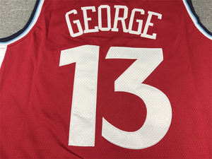 Amerikaans Basketbalshirt #0 Westbrook #1 Verharden #<span class=keywords><strong>2</strong></span> Leonard #13 George Gestikte Basketbaltrui - Product Image 6