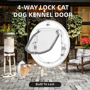 Porta per Gabbia di Cani e Gatti in Acrilico con 4 Modalità di Chiusura, Facile Montaggio, Chiusura a Pressione, Porta Trasparente per Finestre - Piccoli Animali - Product Image 2