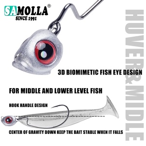 Nouveau modèle 2026 Hameçons de jig biomimétiques 3D à fond barbelé, anti-accrocs, à effet œil de poisson simulé, résistants aux obstacles, <span class=keywords><strong>pour</strong></span> montage Texas en rivière - Product Image 5
