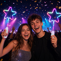 Baguette Lumineuse Étoile Promotionnelle RVB pour Enfants Jouets pour Mariages Concerts Fêtes de Noël Nouveautés Jouets LED