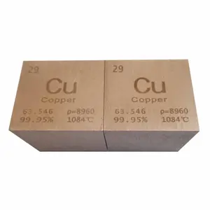 Cung cấp 99.95% Chất lượng cao 1 inch đồng nguyên tố kim loại Cube cu Cube