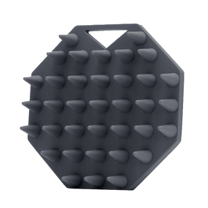 Cepillo Masajeador de Silicona Octogonal Portátil para Cuero Cabelludo con Logotipo Personalizado, para Spa Capilar, Exfoliante, Champú y Crecimiento del Cabello - Product Image 3