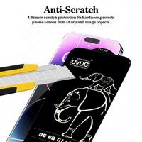 ND OVOG 6D büyük eğri tam tutkal cam ekran koruyucu temperli cam Iphone Samsung için
