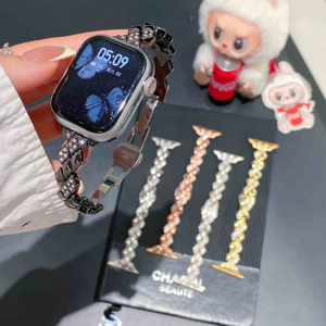 Correa de pulsera de Metal de diamante brillante en forma de serpiente ostentosa para mujer para <span class=keywords><strong>Apple</strong></span> Watch Series 10 (WB1091T) - Product Image 2