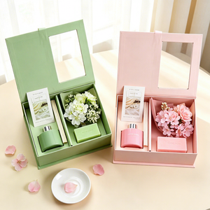 Wholesale Luxury Valentine's Day Bouquet Gift Private Label Glass <b>Reed</b> <b>Diffuser</b> Gift Box Set 120ml BPA Free Alcohol Free - Product Image 3