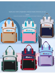 Sac à dos scolaire imperméable, durable, grande capacité, léger, multi-poches, en nylon coloré pour enfants, garçons, filles, adolescents, étudiants - Product Image 4